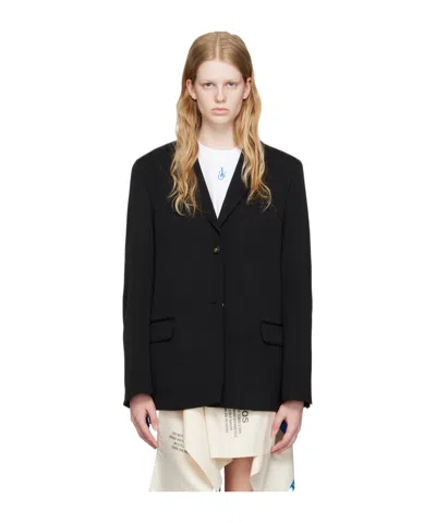 Jw Anderson Work Capsule Long-sleeved Suit Jacket In Black