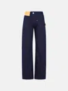 Jw Anderson Workwear' Cotton Pants With Blue Twisted Leg