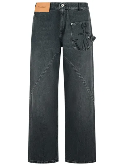 Jw Anderson Twisted Workwear Jeans In Blue