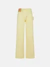 Jw Anderson Workwear' Cotton Pants With Yellow Twisted Leg