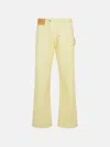 Jw Anderson Workwear' Cotton Pants With Yellow Twisted Leg