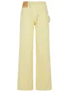 Jw Anderson J. W. Anderson Workwear' Cotton Pants With Yellow Twisted Leg In Yellow