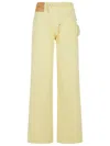 Jw Anderson J. W. Anderson Workwear' Cotton Pants With Yellow Twisted Leg In Yellow