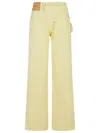 Jw Anderson J. W. Anderson Workwear' Cotton Pants With Yellow Twisted Leg In Neutral