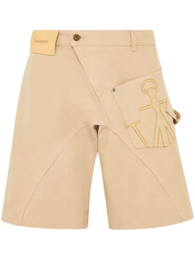 Jw Anderson Workwear Shorts In Neutral
