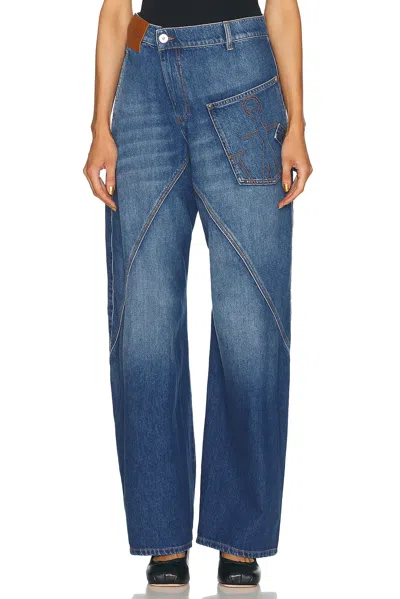 Jw Anderson Blue Twisted Workwear Jeans