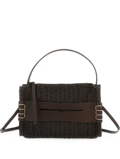 Jw Anderson Woven Leather Tote Bag In Brown