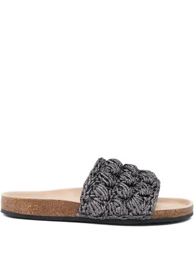Jw Anderson Woven Sandals In Black