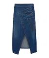Jw Anderson Jwanchor Twisted Midi Skirt In Blue