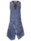 Jw Anderson Wrap Front Sleeveless Dress In Mid Blue