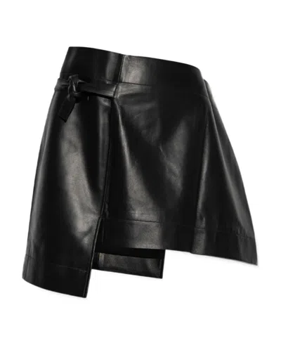 Jw Anderson Wrap Mini Skirt In Black