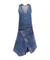 Jw Anderson Wrap Front Sleeveless Dress In Blue