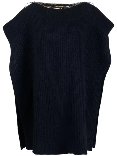 J.w. Anderson X Apc Jw Anderson X Apc Swann Wool Poncho In Blue