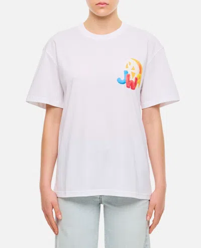 Jw Anderson X Clay Jwa Orange Print T-shirt In White