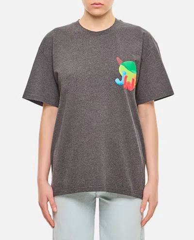 Jw Anderson X Clay Lime Print T-shirt In Grey