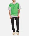 Jw Anderson Clay Trompe L'oeil Print Short Sleeve Shirt Light Grey/green In Green