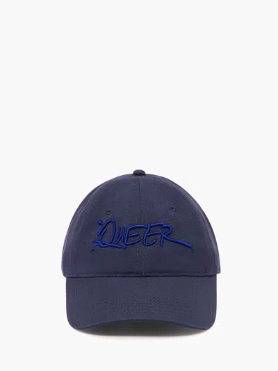 Jw Anderson X Queer Baseball Cap In Blue