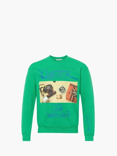 Jw Anderson X Queer Sweatshirt With Photo Print In Green