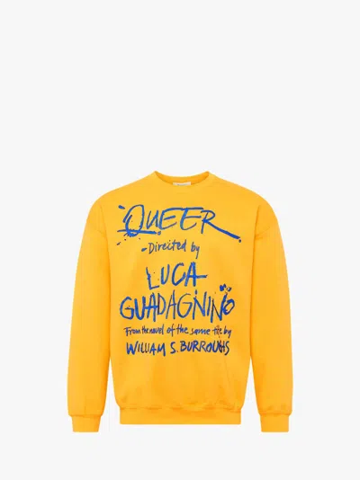 Jw Anderson X Queer Sweatshirt With Text Print In Gold