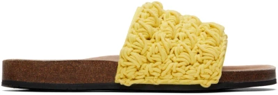 Jw Anderson Yellow Popcorn Slides In 19181-700-yellow