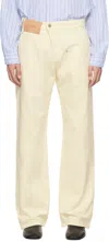 Jw Anderson Yellow Twisted Workwear Jeans In Yellow