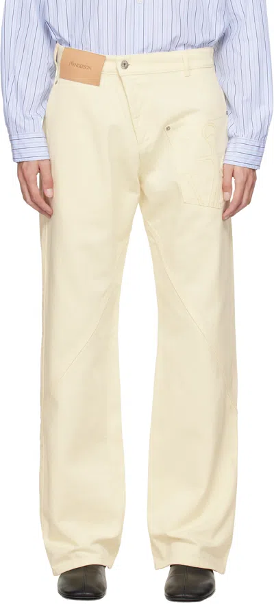 Jw Anderson Yellow Twisted Workwear Jeans
