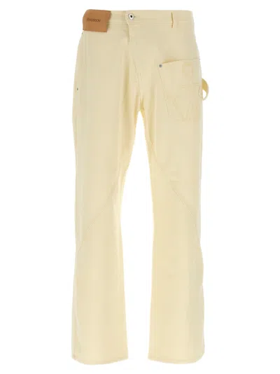 JW ANDERSON YELLOW TWISTED WORKWEAR PANTS
