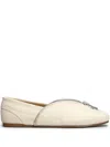 Jw Anderson Biker Ballerina Ballet Flats In Beige Leather In Nude