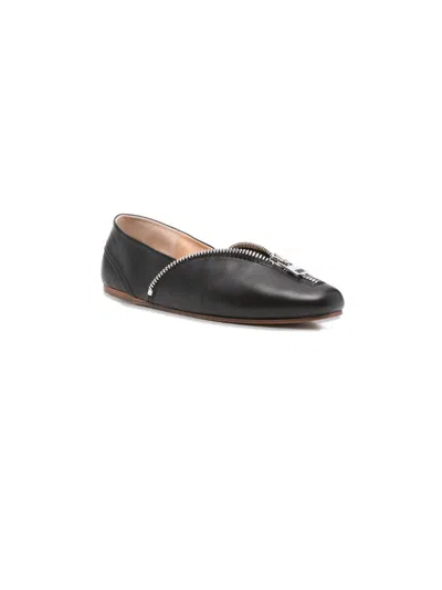 Jw Anderson Zip-detail Leather Ballet Flats