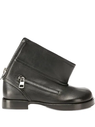 JW ANDERSON ZIP-DETAILED ANKLE BOOTS