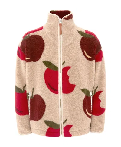 Jw Anderson Zip-fastening Fleece-texture Jacket In Nude