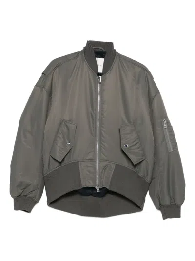 Jw Anderson Zip-front Pocket Bomber Jacket In Gray