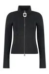 Jw Anderson Fitted Cardigan With Zipper In Black