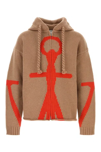 JW ANDERSON JW ANDERSON CAMEL WOOL SWEATSHIRT
