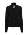Jw Anderson Fitted Cardigan With Zipper In Black