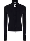 Jw Anderson Zip-up Fine-knit Cardigan In Black
