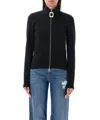 Jw Anderson J. W. Anderson Fitted Cardigan With Zipper In Black