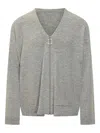 Jw Anderson Cardigan With Zip J.w Anderson In Gray