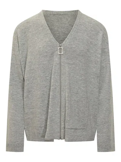 JW ANDERSON ZIP-UP V-NECK CARDIGAN