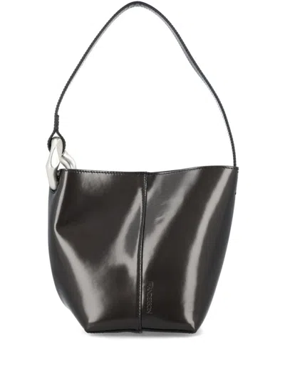 Jw Anderson Borsa A Secchiello Corner Piccola In Brown