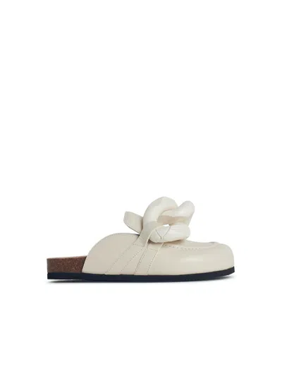 JW ANDERSON JW ANDERSON 'CHAIN' IVORY LEAR SLIPPERS