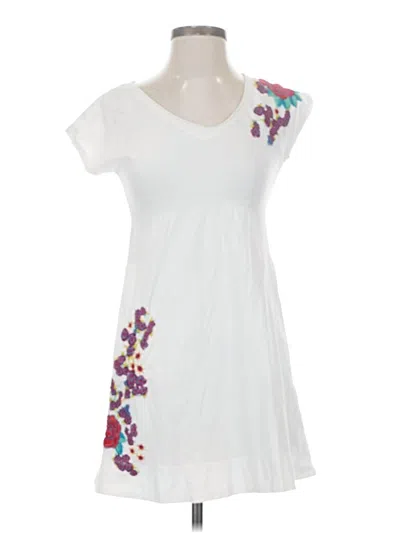 Pre-owned Jw Los Angeles Casual Dress In White