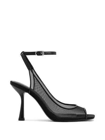 Jw Pei 90mm Serenity Heeled Sandals In Black
