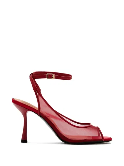Jw Pei 90mm Serenity Heeled Sandals In Red