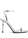 Jw Pei 95mm Alivia Ankle-strap Sculptural-heel Sandals In Silver