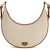 Jw Pei Carly Canvas Saddle Shoulder Bag In Beige