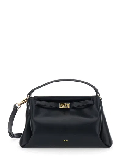 Jw Pei Carmen Mini Handbag With Turn-lock Closure, Top Handle & Logo Lettering, Ecoleather, 26x15.5x12 Cm In Black