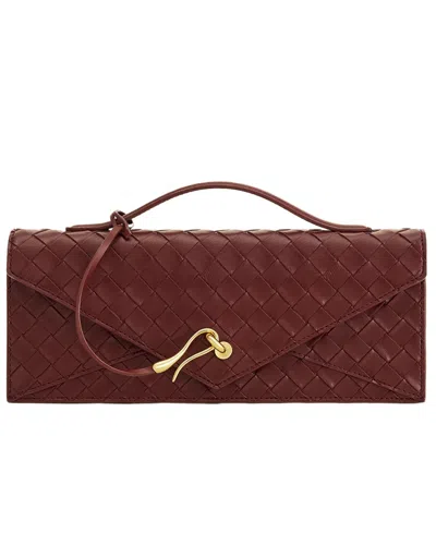 Jw Pei Celeste Woven Textured Envelope Small Top Handle Clutch Handbag In Burgundy
