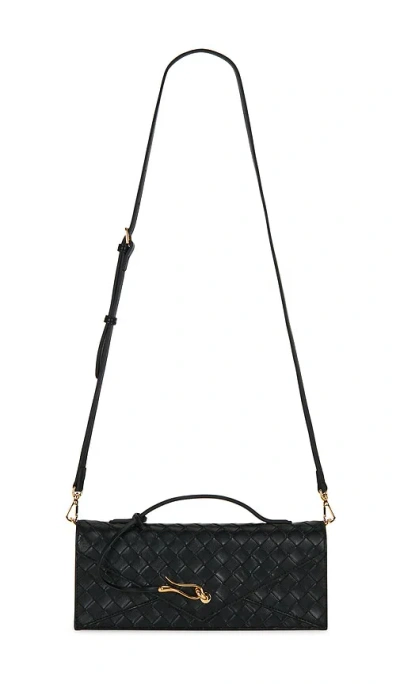 Jw Pei Celeste Woven Textured Envelope Top Handle Bag In Black