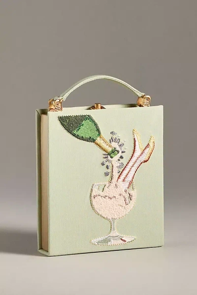 Jw Pei Champagne Embroidered Clutch In Green